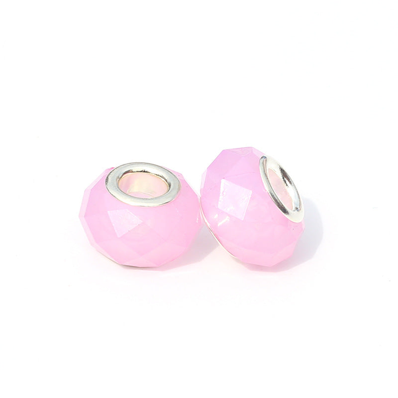 100 piezas al por mayor de 100 piezas de jalea acrílica Corte de color sólido Big Beads